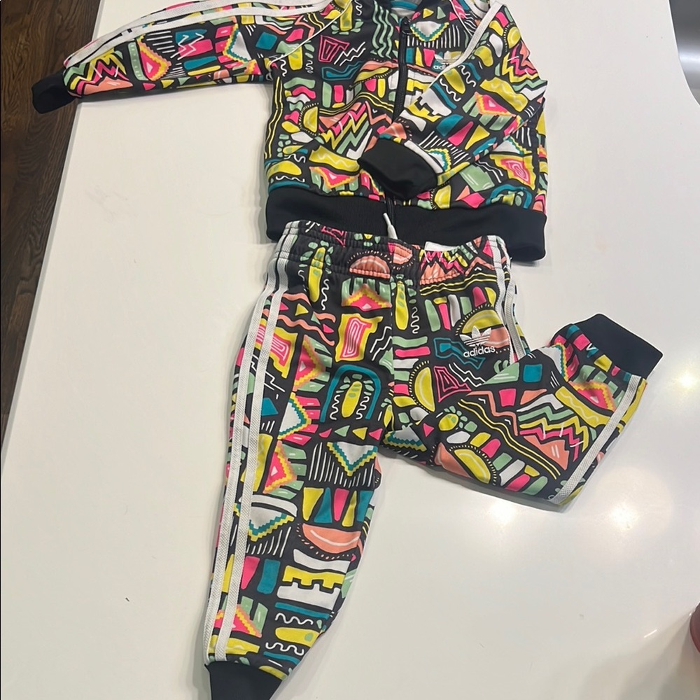 Adidas Kids Colorful Patterned matching warm ups